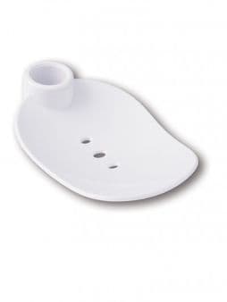 MX Standard Soap Dish Suitable for 22mm, 25mm Rail White HJ1