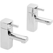NERO Basin Pillar Taps in Chrome
