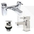 Orion Modern Cloakroom Basin Mixer and Bath Filler Pack