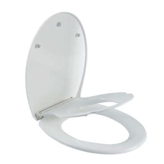 Oval Family Toilet Seat Soft Close with Quick Release Top & Bottom Fixing Hinges