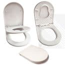 Premium D Shape Toilet Seat for Families in Glossy White