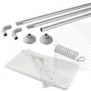Shower Curtain Rail Kit Chrome 4 Configurations | L-Shape / U-Shape / Straight