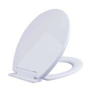 White Oval Toilet Seat Soft Slow Close Easy Clean Bathroom WC Bottom Hinge