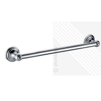 Stylish Single Towel Rail (450mm) Wall Mounted Bathroom Accessory Chrome Polish
