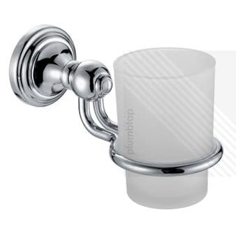 Stylish Tumbler/Toothbrush Holder Wall Mounted Bathroom Accessory Chrome Polish