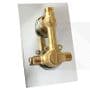 Thermostatic 1 Way Shower Valve, 2 Square Handles, Ultra Thin LARGE 300mm Overhead