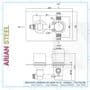 Thermostatic 1 Way Shower Valve, 2 Square Handles, Ultra Thin LARGE 300mm Overhead