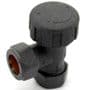 Thermostatic Anthracite Angled TRV Radiator Lockshield Valve Pack 15mm x 1/2