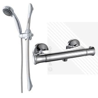 Thermostatic Bar Shower Valve with Fully Adjustable Riser Rail
