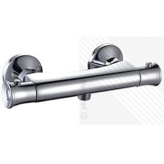 Thermostatic Exposed Shower Bar Mixer Valve | Chrome Plated Brass
