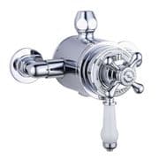 Traditional Thermostatic Concentric Exposed Shower Mixer Valve Chrome 1 Outlet