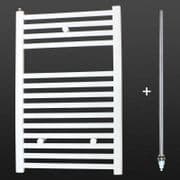 Ultraheat Chelmsford 700 x 420mm Straight White 500w Electric Heated Bathroom Towel Warmer