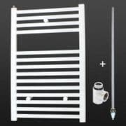 Ultraheat Chelmsford 764 x 500mm Straight White 500w Dual Fuel and Electric Heated Bathroom Towel Warmer