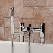 Universal Bath Shower Mixer Filler Handset Arm Holder | Chome Standard Hose 1.5m