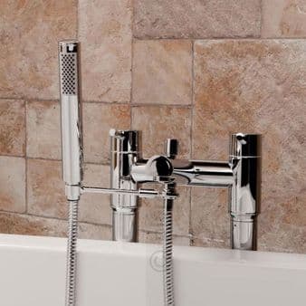 Universal Bath Shower Mixer Filler Handset Arm Holder | Chome Standard Hose 1.5m