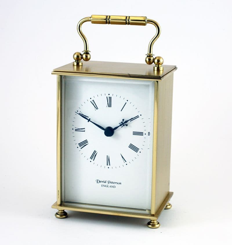 Refurbished David Peterson 177 Solid Brass Quartz Carriage Clock Ref 1