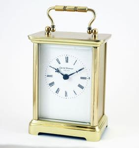 Refurbished David Peterson model B/BS Solid Brass Quartz Carriage Clock (Ref 35)