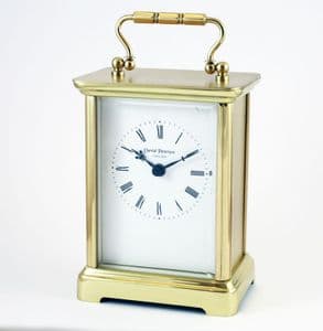 Refurbished David Peterson model B/BS Solid Brass Quartz Carriage Clock (Ref 44)