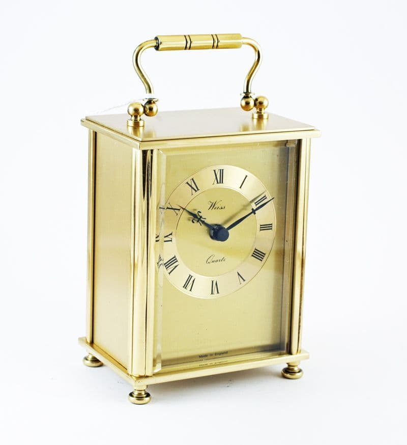 Refurbished Weiss FB/BS/8 Solid Brass Quartz Carriage Clock Ref 18