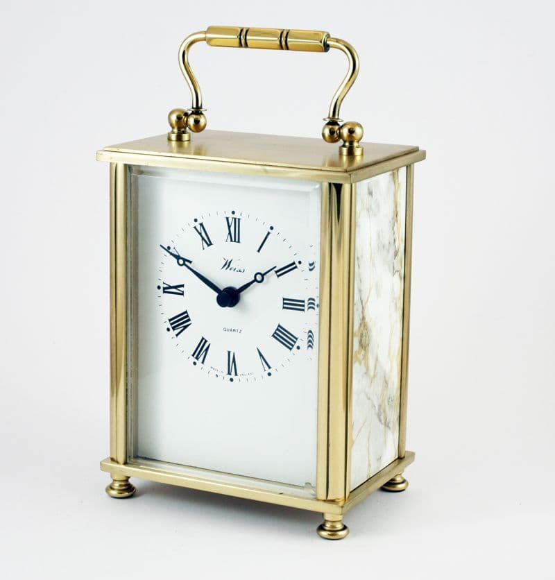 Refurbished Weiss model FB/BMS/1 Solid Brass Quartz Carriage Clock Ref 11