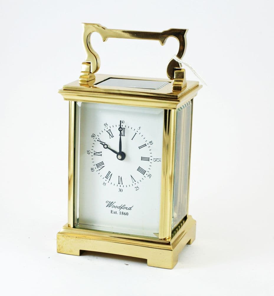 Refurbished Woodford DP/AG Solid Brass 8 Day Carriage Clock Ref 31