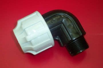 50 mm - 1.1/2" male adaptor 90deg Bend for mdpe tube