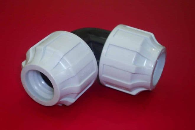 50 mm - 50 mm 90deg Bend for mdpe tube