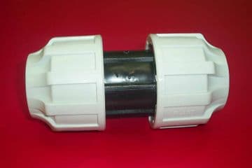 63 mm - 63 mm Straight Coupler for mdpe tube