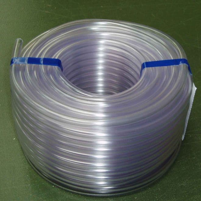9mm ID 15mm OD Clear PVC Hose (30 metre coil)