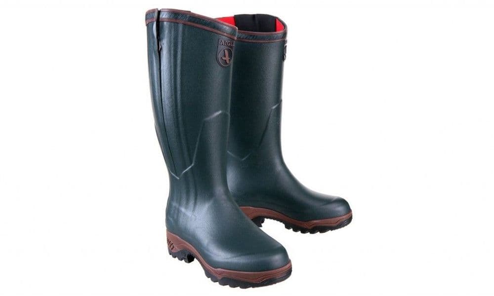 Aigle parcours iso 2 neoprene wellies green Clearance