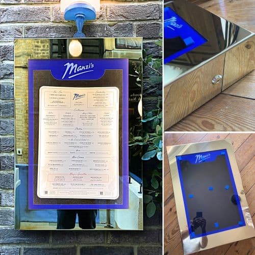 Menu Cases, LED lit, High Quality Menu Boxes finished in Brass, Chrome ...