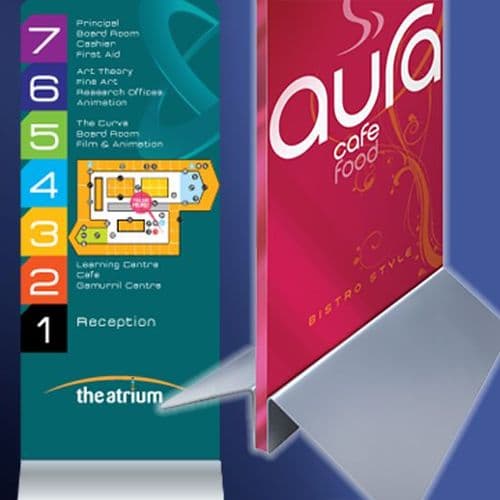 MONOLITH VERTICAL SIGN Wedge Base Indoor Sign