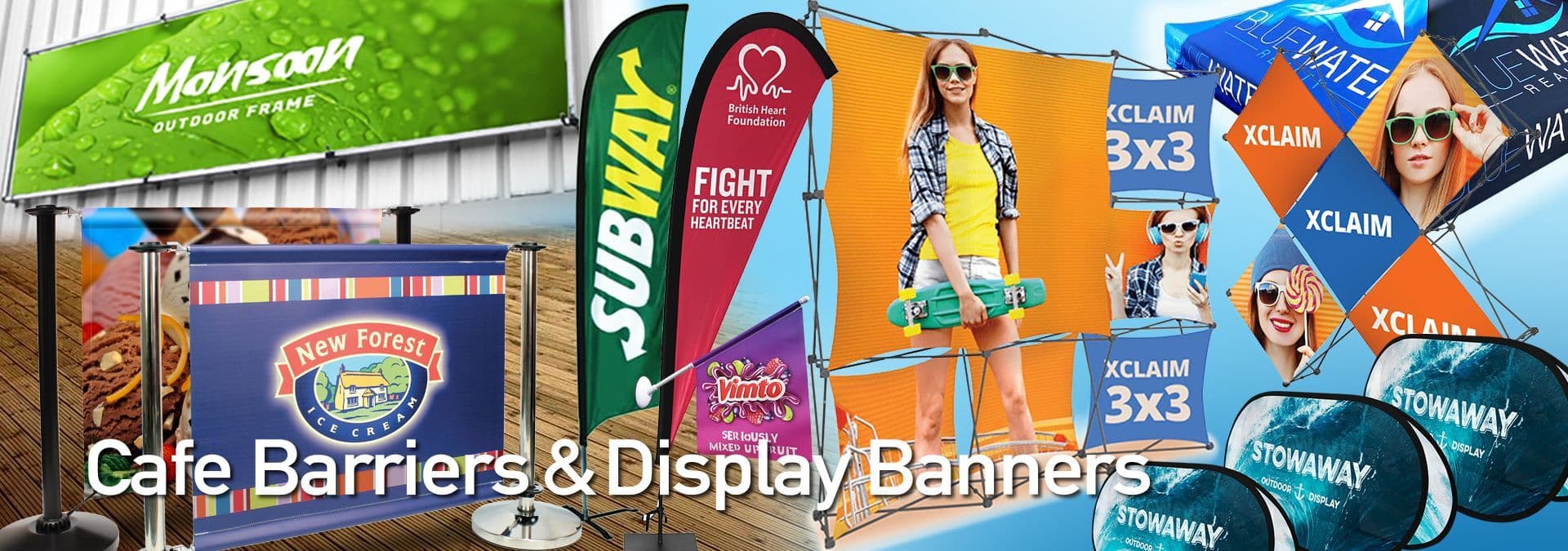 Cafe Barriers. Adfresco Cafe Barriers with Printed Banners. Exhibitions Graphics.