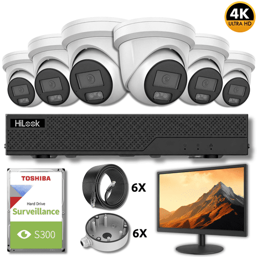 (OEM) NVR-108MH-C/8P(E) 6 Camera 8MP 4K 2.8mm CCTV Kit – 2TB + FREE 24-Inch Monitor