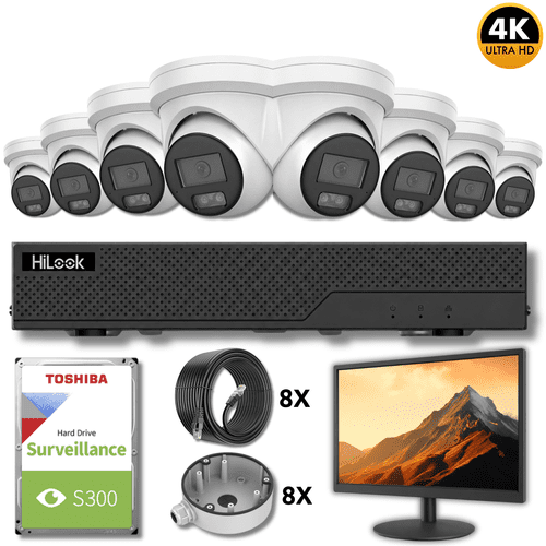 (OEM) NVR-108MH-C/8P(E) 8 Camera 8MP 4K 2.8mm CCTV Kit – 2TB + FREE 24-Inch Monitor