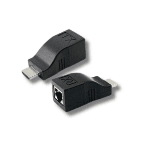 1 Pair HDMI Extender to Dual RJ45 Over Cat 5e/6 Network 1080P Ethernet Adapter