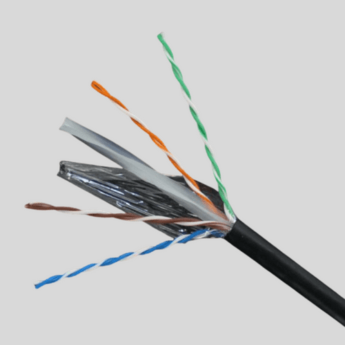 100 Metre CAT6 U/UTP-PE/Black/100M CAT6 UTP Cable, Black, Solid Copper, PE Jacket