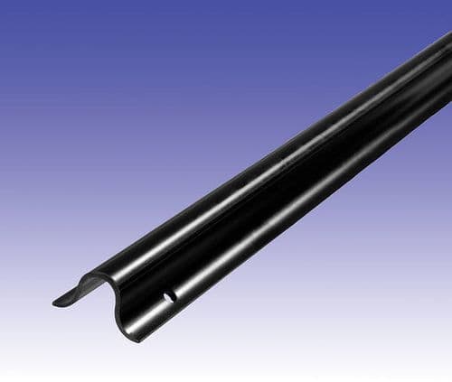 19mm x 19mm Cable Guard 2Mtr Length - Black Trunking