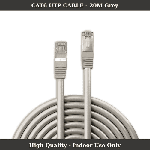 20 Metre CAT6 Readymade UTP Cable Grey Network Patch Cable (Offer)