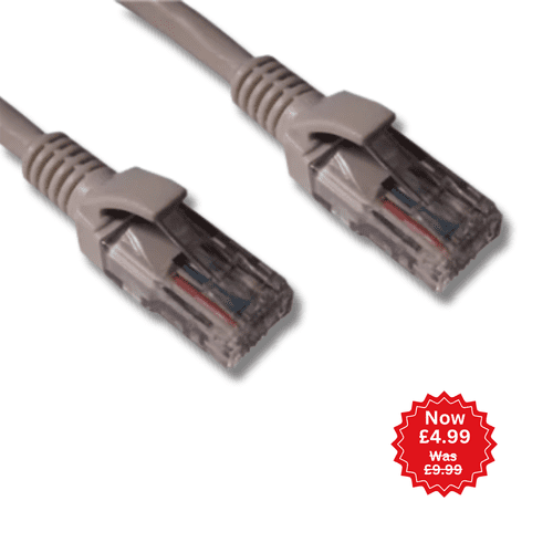 20 Metre RJ45 Cat5e Readymade Network Cable Grey (CAT5) (Offer)