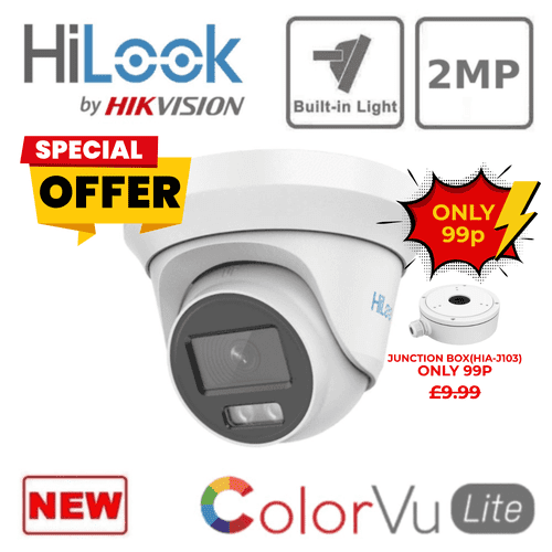 2MP HiLook By Hikvision THC-T229-M TVI ColorVu Turret Camera