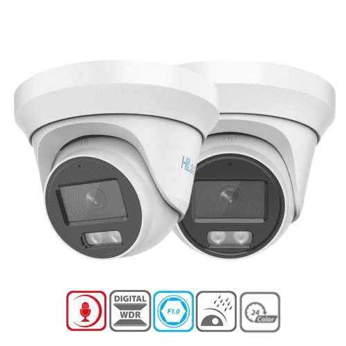 2MP HiLook by Hikvision THC-T229-MS(2.8mm)(HiLook STD) ColorVu Audio Fixed Turret Camera
