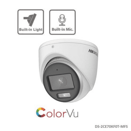 3K DS-2CE70KF0T-MFS (2.8mm) ColorVu Audio Fixed Turret Camera