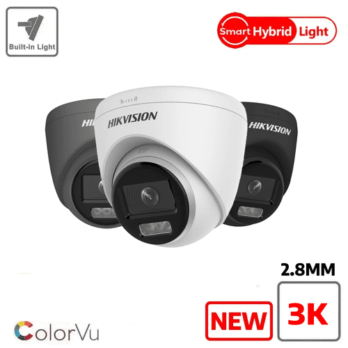 3K Hikvision DS-2CE72KF3T-LE Smart Hybrid ColorVu POC Fixed Lens Turret Camera
