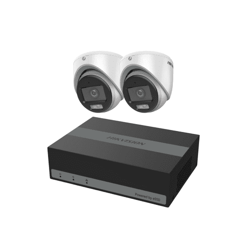 3K Hikvision Hybrid Light Colorvu TVI CCTV Kit(2 DS-2CE70KF0T-LMFS, iDS-E04HUHI-B, 1TB) KIT-2018