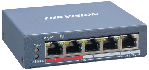 4-port DS-3E1105P-EI Hikvision 100Mbps smart managed PoE switch