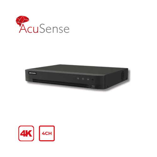 4K/8MP Hikvision iDS-7204HUHI-M1/PXT/4A 4/1ALM Pro Series 4-Channel AcuSense POC DVR, 1U H.265