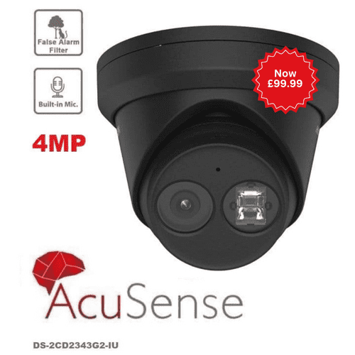 4MP DS-2CD2343G2-IU/BLACK 2.8MM Hikvision AcuSense with MIC Audio - Black (Offer)