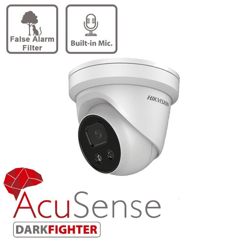 4MP DS-2CD2346G2-IU AcuSense Hikvision  Outdoor IR Fixed Turret Network Camera