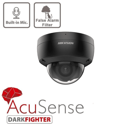 4MP Hikvision DS-2CD2146G2-ISU(2.8mm)/B(C) AcuSense Fixed Dome Network Camera - BLACK